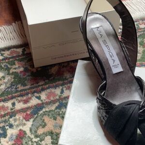 New Vintage 1980’s Via Spiga Wedge Shoes. Made in Italy. Never worn.